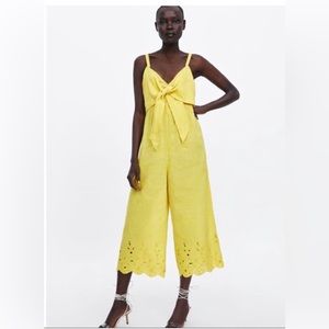 Zara yellow jumpsuit